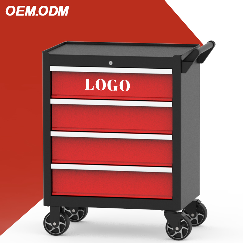 중국 OEM 도매 4단 서랍형 롤링 트롤리 작업장 금속 - Tools Trolley For Workshop 리뷰 및 가격