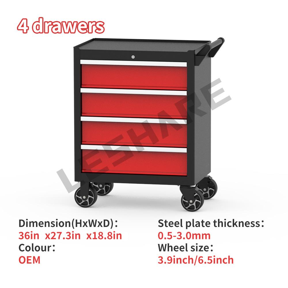 중국 OEM 도매 4단 서랍형 롤링 트롤리 작업장 금속 - Tools Trolley For Workshop 리뷰 및 가격
