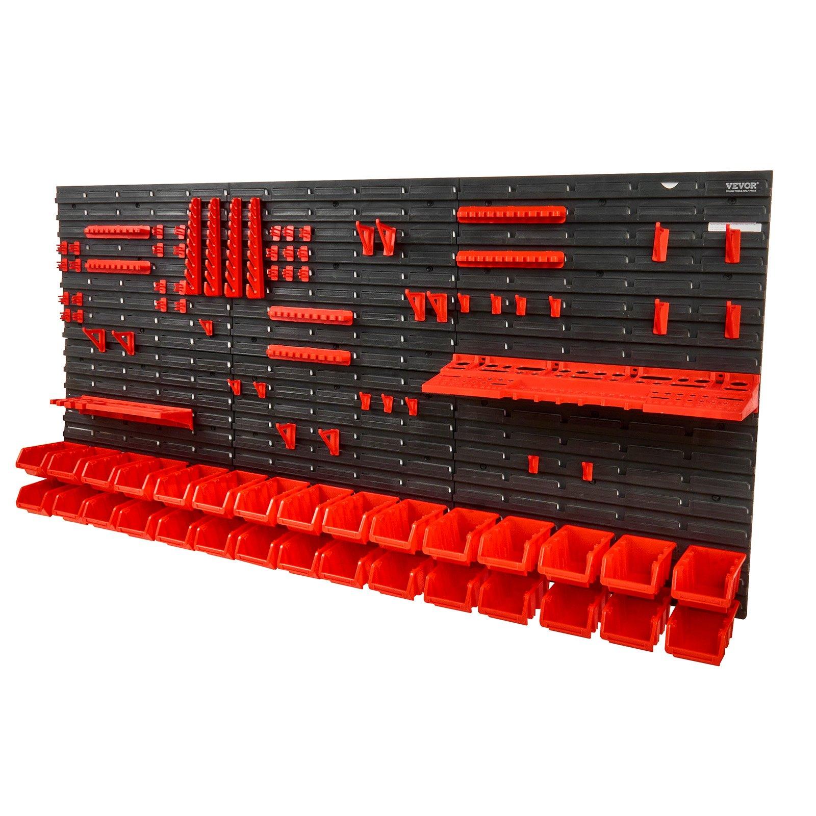벽걸이형 30칸 플라스틱 부품 정리대, 패널이 있는 하 - Workshop Tools Rack 리뷰 및 가격