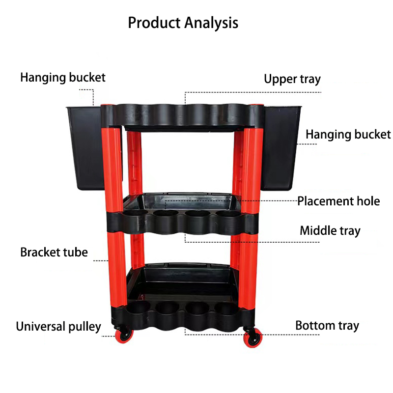 자동차 수리 WashTool 보관 자동차 3 단 트롤리 - Tools Trolley For Workshop 리뷰 및 가격