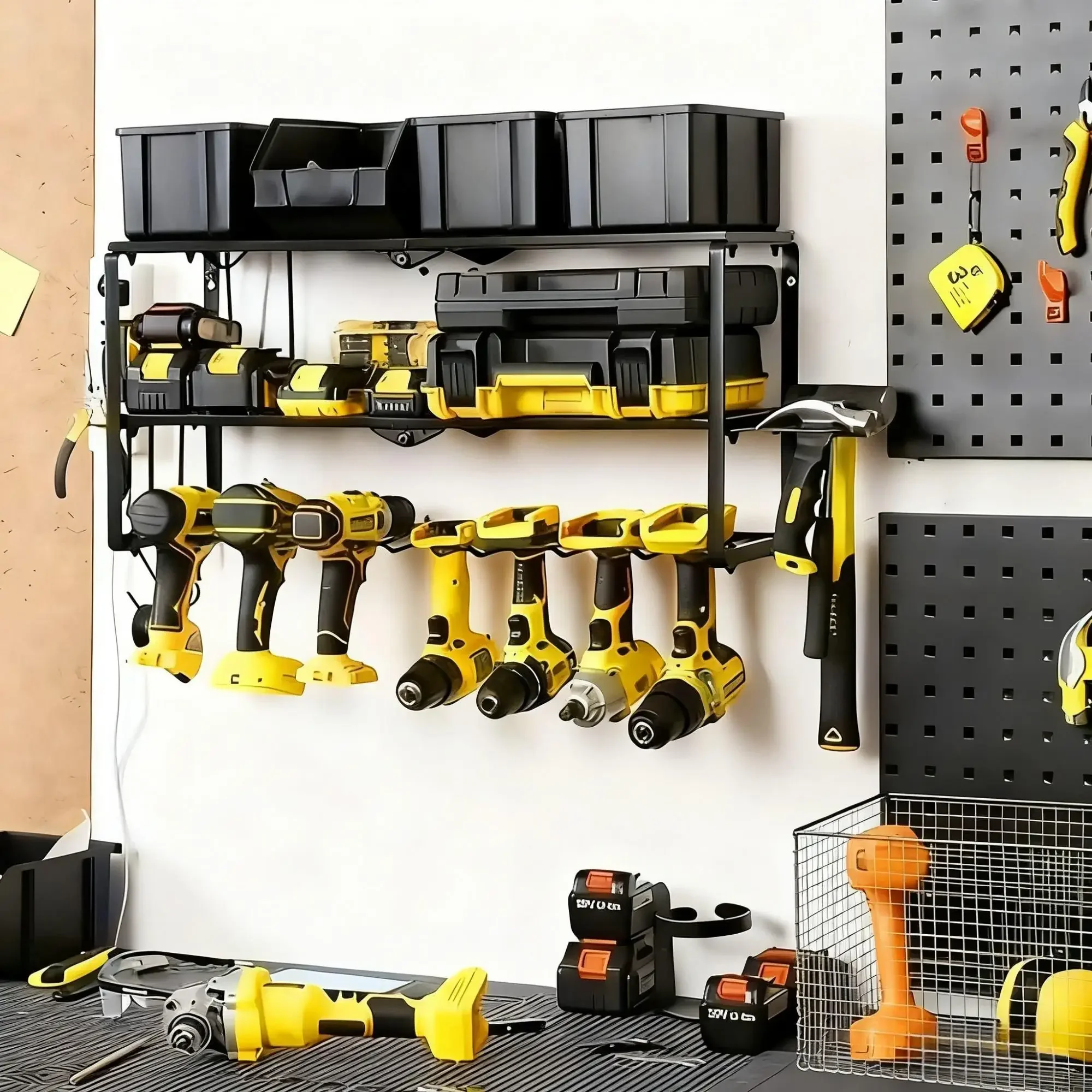 고강도 벽걸이형 전동공구 정리대 3단 무선 드릴 홀더  - Workshop Tools Rack 리뷰 및 가격