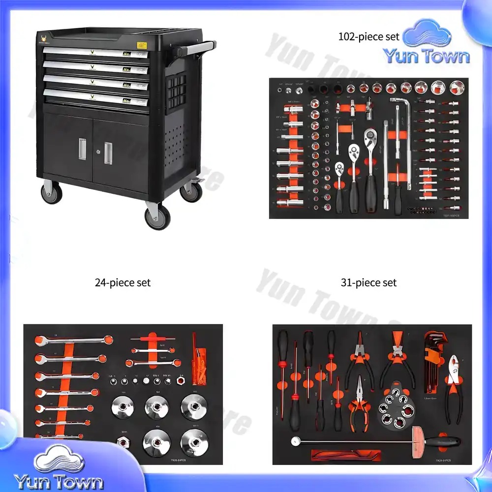 전문가용 4단 서랍형 철제 공구함 158종, 작업장/차 - Workshop Tools Organizing 리뷰 및 가격