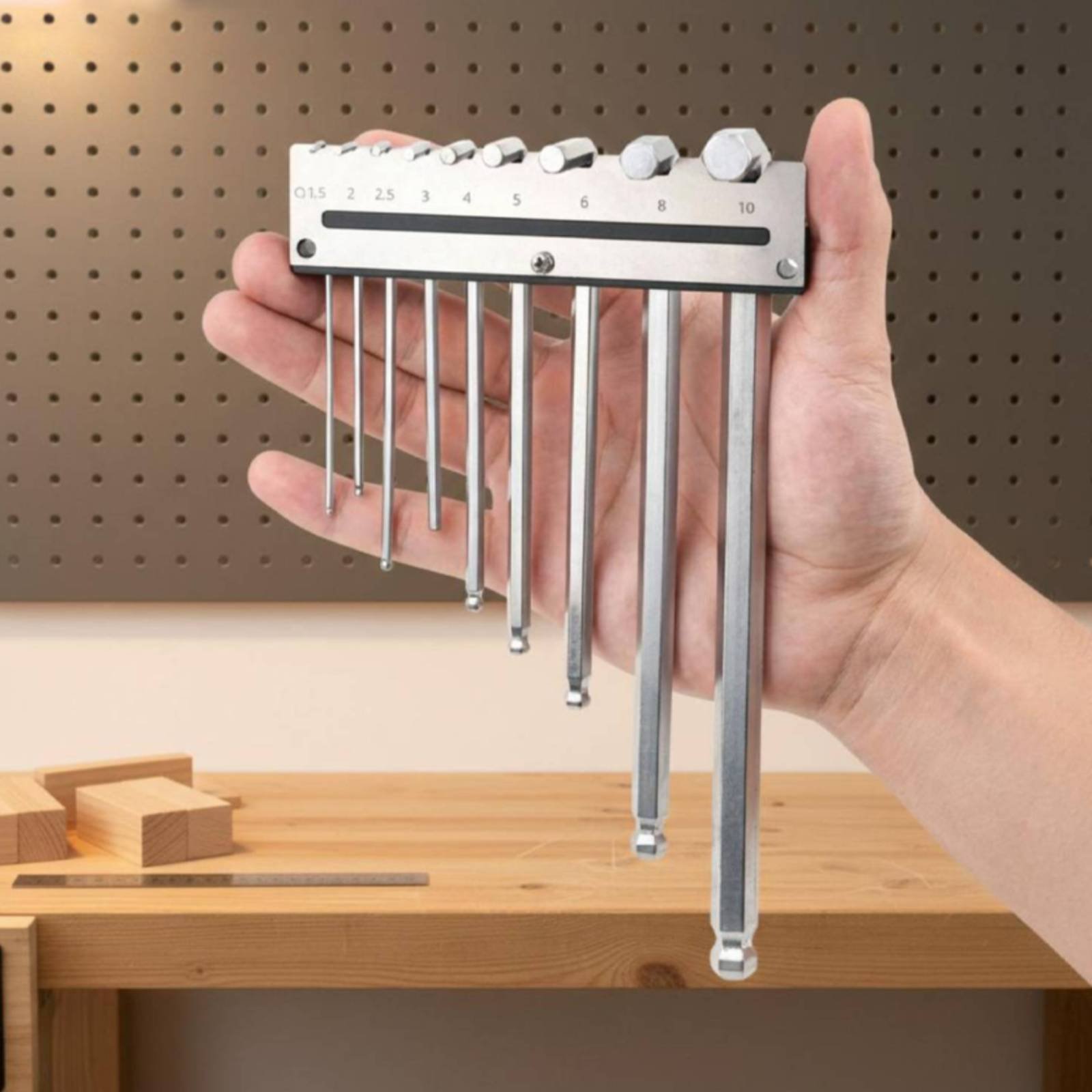 벽걸이형 육각렌치 홀더 금속 페그보드 렌치 랙 앨런렌치 - Workshop Tools Rack 리뷰 및 가격