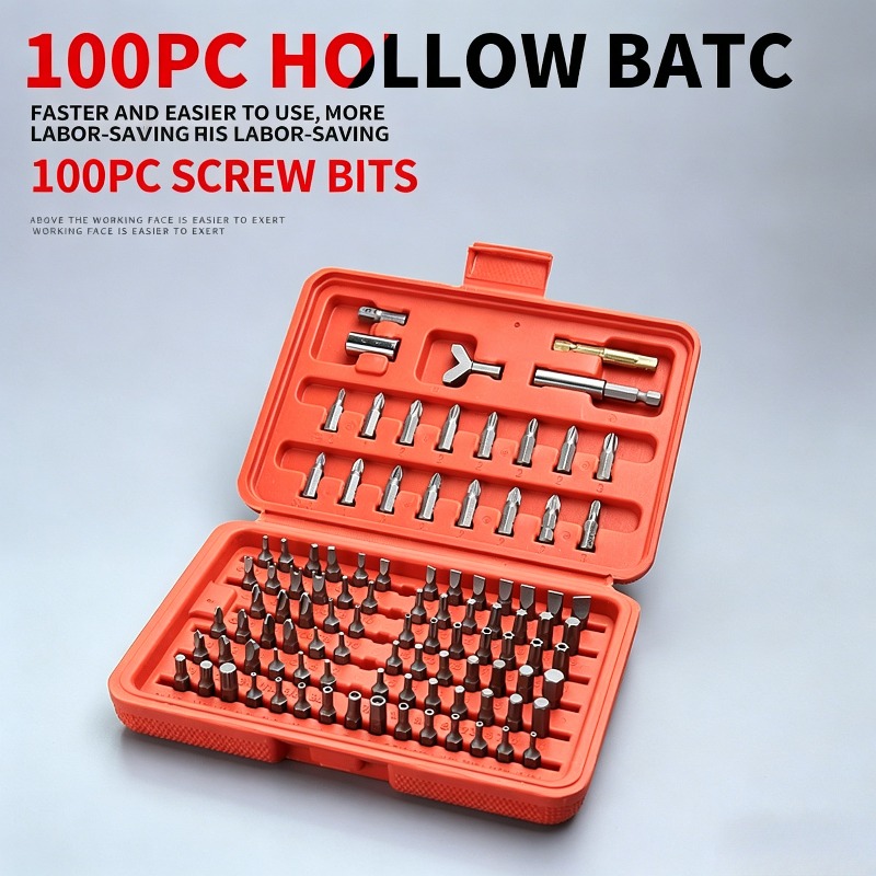 100PCS 스크류드라이버 비트 세트, 드릴 및 가정, - Tools Use In Workshop 리뷰 및 가격